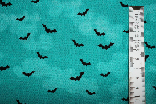 Designerbaumwolle BATTY teal (10 cm)